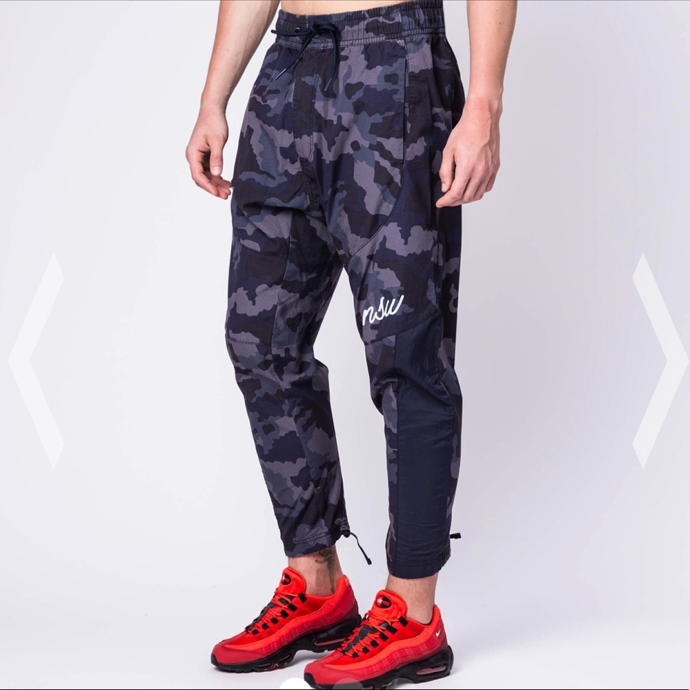 Rare! Nike Sportswear Woven Camo Joggers
